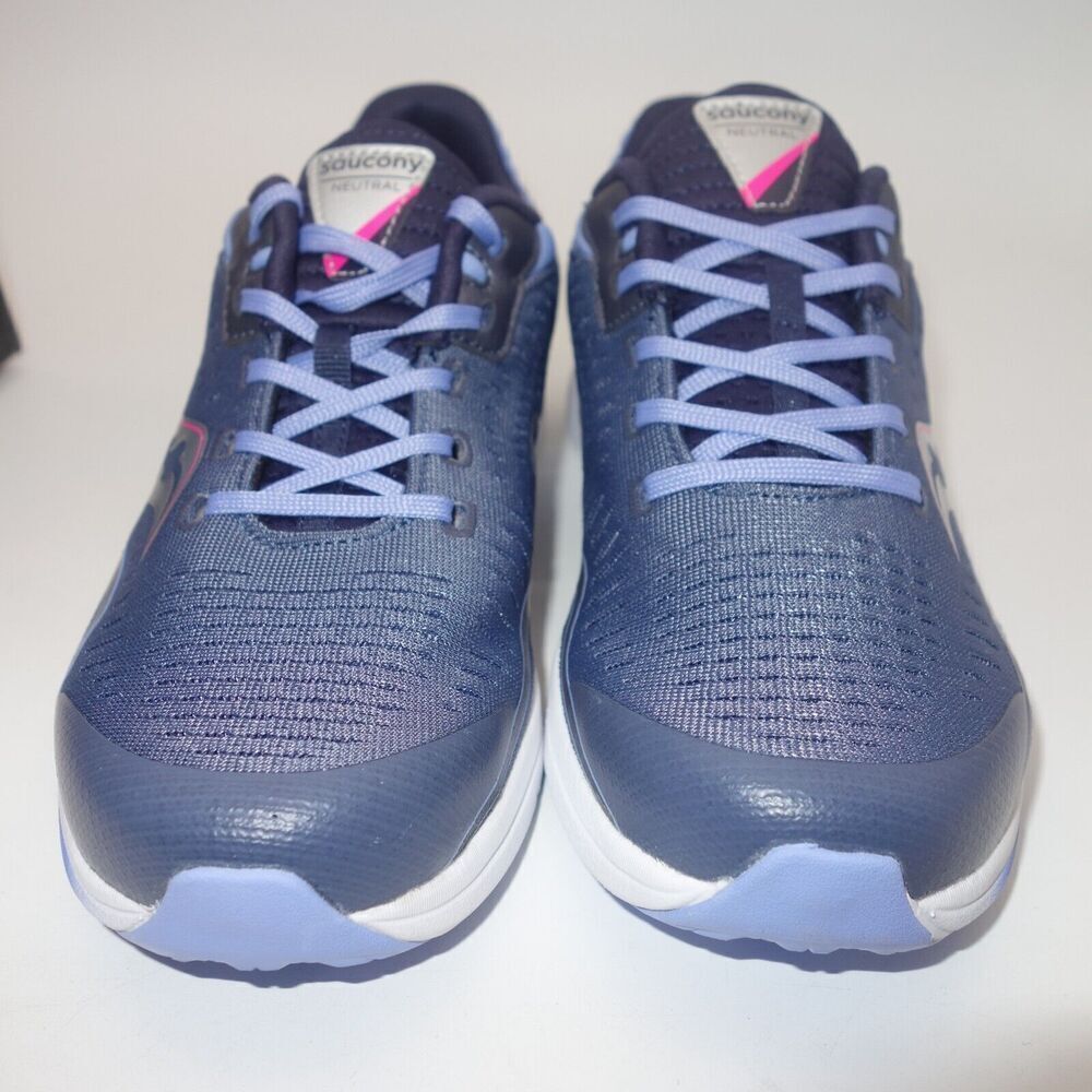 NEW Saucony Kinvara 11 Sneakers Lace Up Running Shoes Gray Purple Girl's 5.5 - Picture 4 of 8